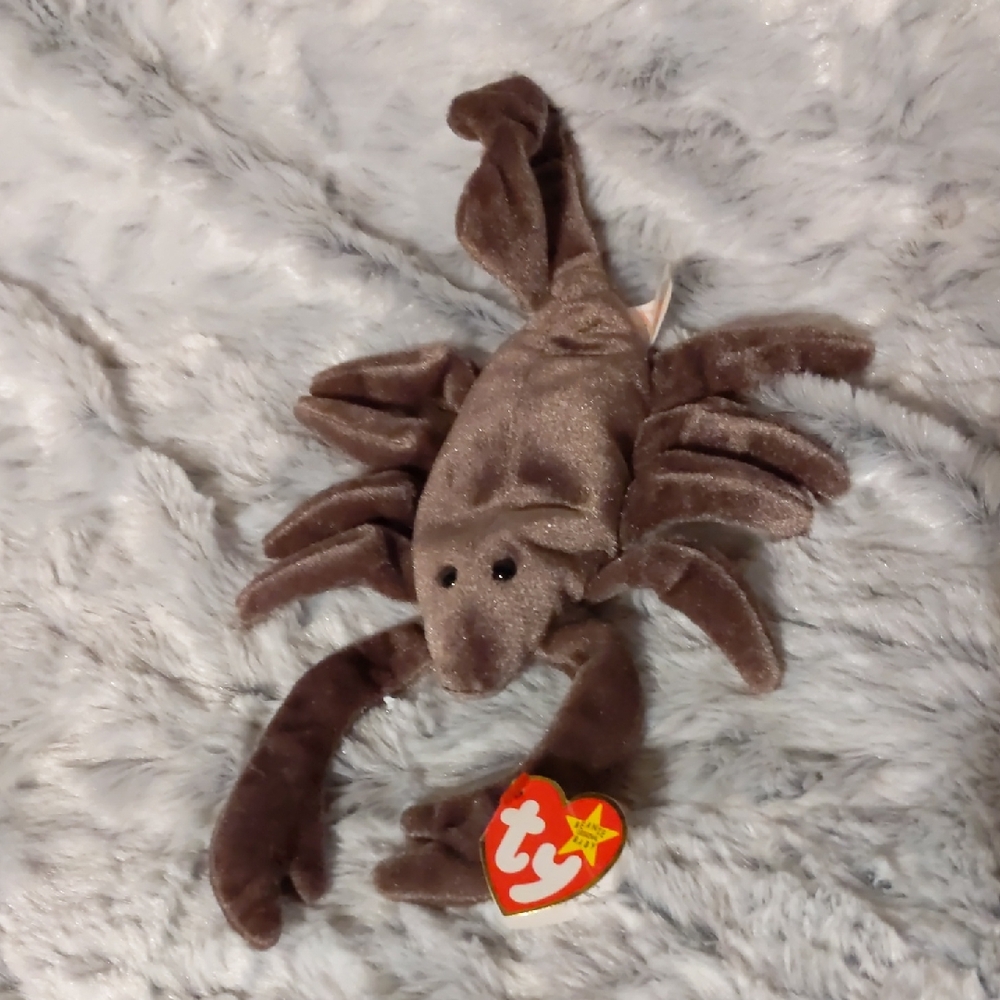 TY zodiac beanie baby Scorpio scorpion Stinger retired tag error RARE